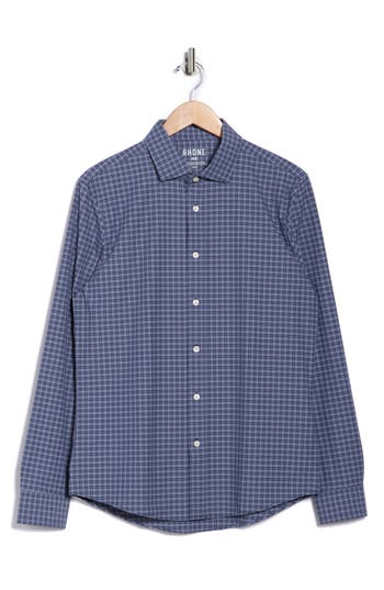 Rhone State Of Mind Slim Fit Button-up Shirt State Of Mind Slim Fit Button-up Shirt In Blue