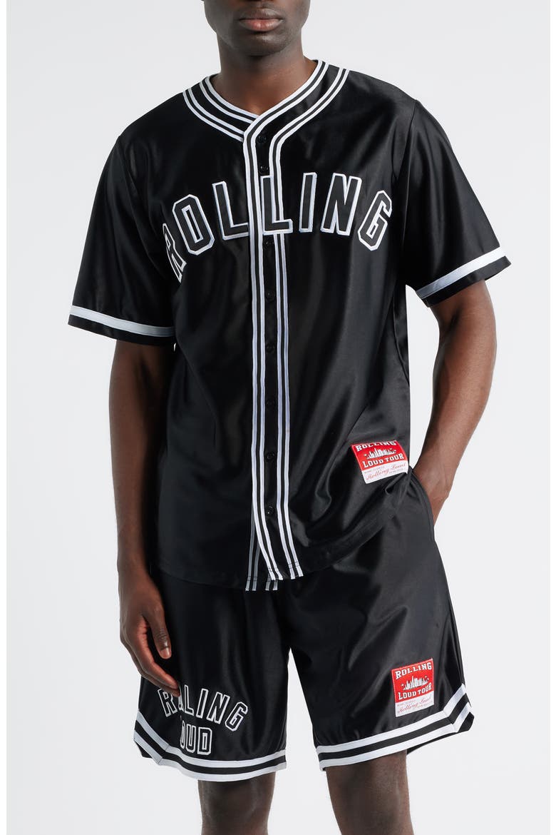 Loud Forever Baseball Jersey, Main, color, BLACK