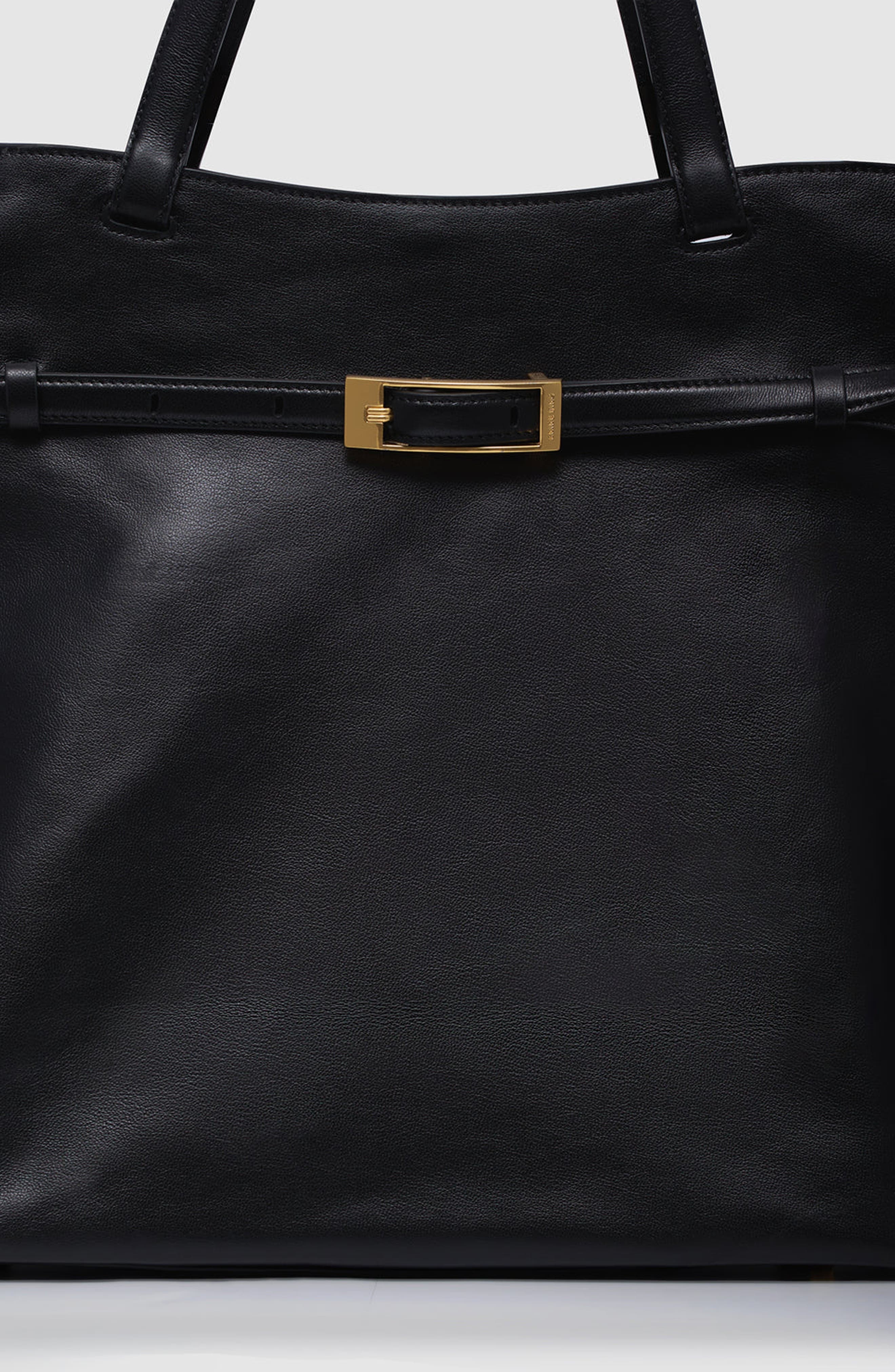 Elly Tote Grained Leather, Alternate, color, Black