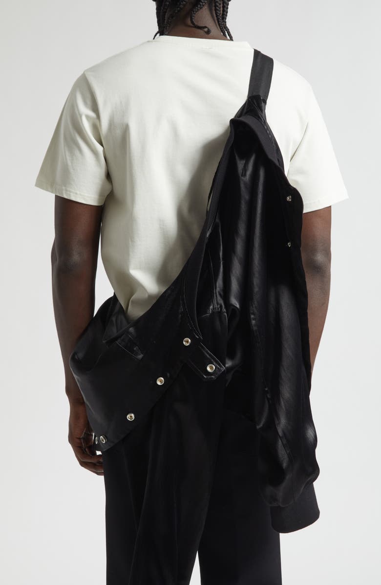 JKEEFER Hampton Satin Varsity Jacket, Alternate, color, 