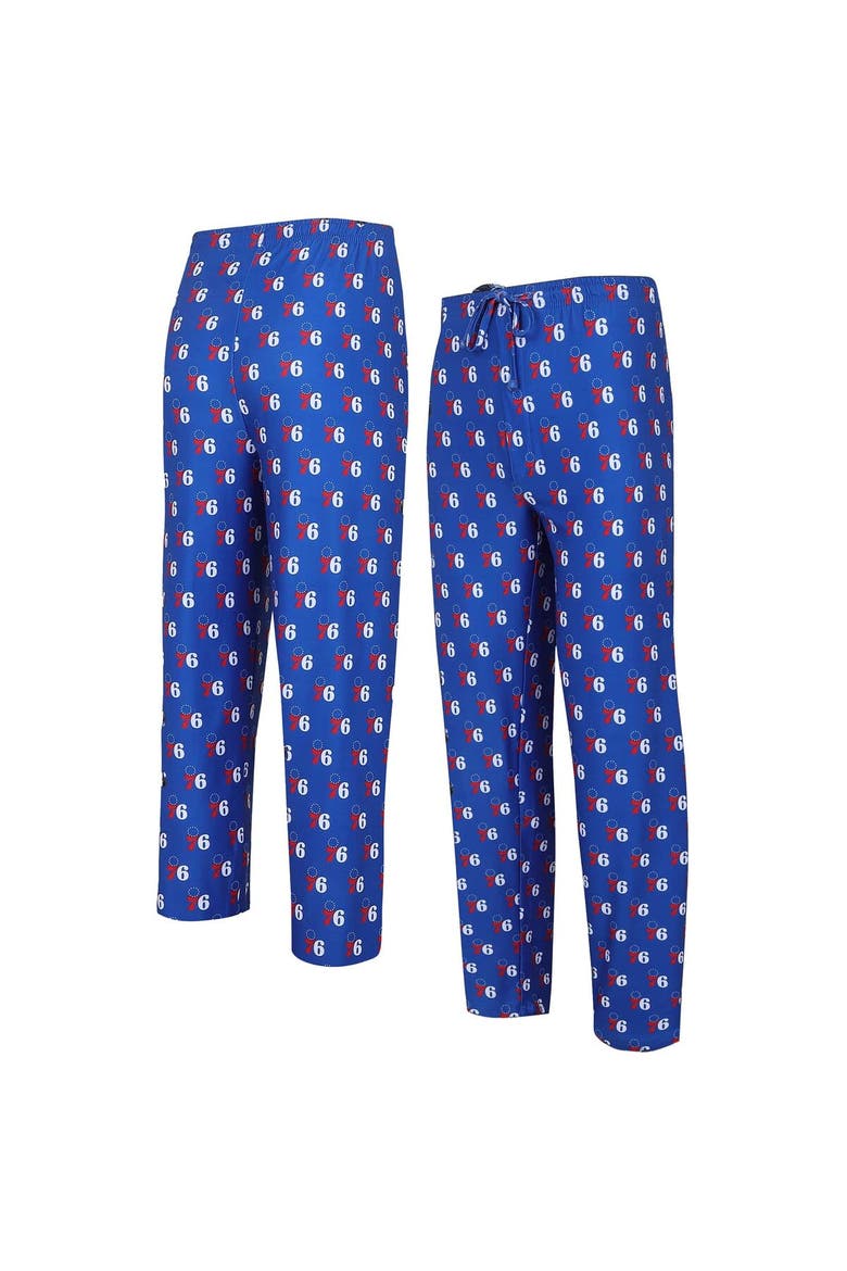 Men's Concepts Sport Royal Philadelphia 76ers Gauge Allover Print Pants, Main, color, Royal