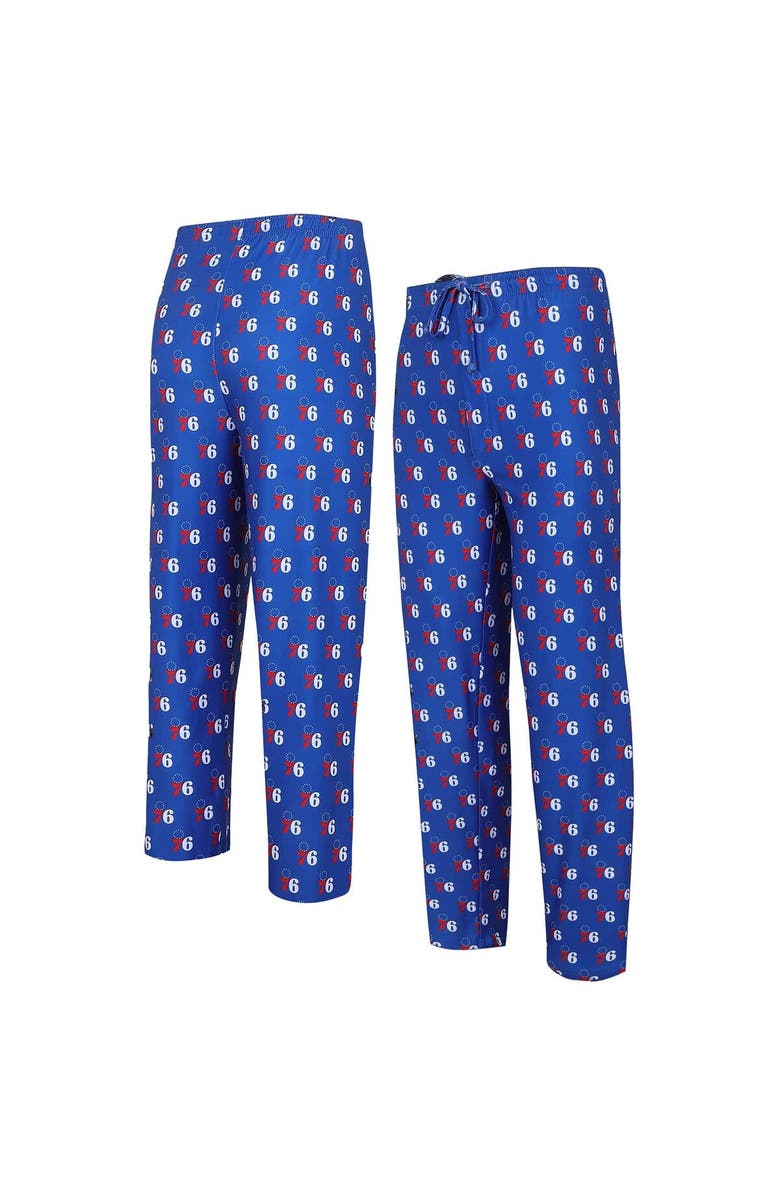 CONCEPTS SPORT Men's Concepts Sport Royal Philadelphia 76ers Gauge Allover Print Pants, Main, color, Royal