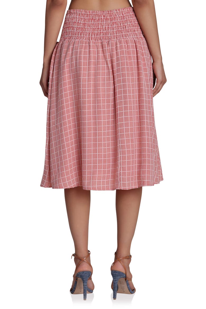 Print Side Tie Skirt, Alternate, color, CREAM-RED MULTI