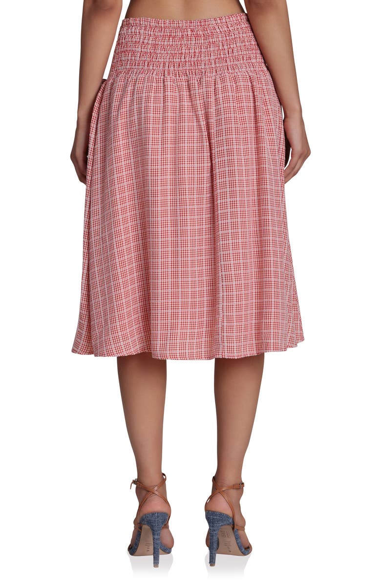 Avec Les Filles Print Side Tie Skirt, Alternate, color, Cream-Red Multi