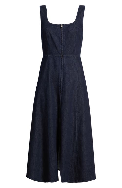 Zoe And Claire Denim A-line Dress In Blue