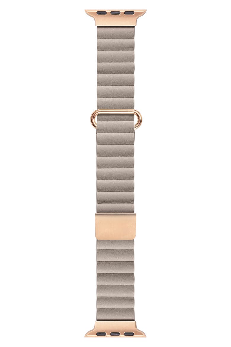Dakota Leather Apple Watch® Watchband, Alternate, color, KHAKI