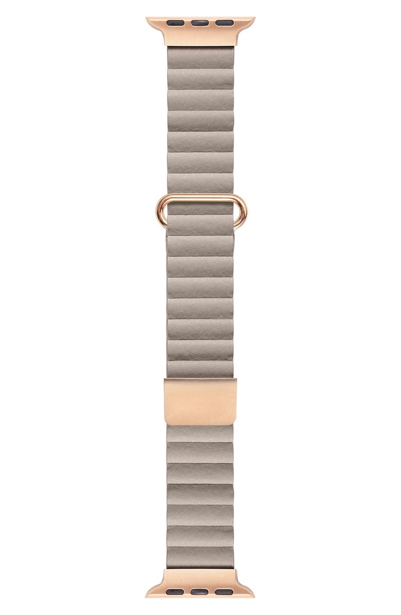 The Posh Tech Dakota Leather Apple Watch<sup>®</sup> Watchband, Alternate, color, 