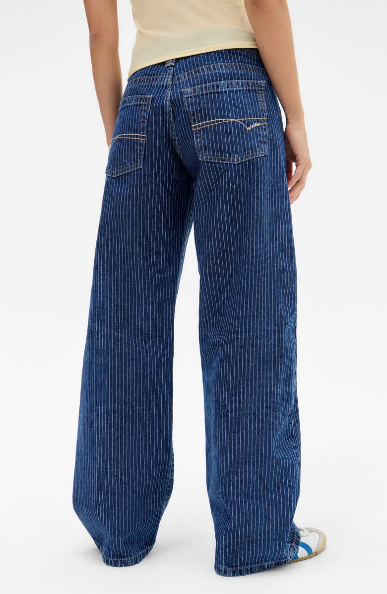 BDG Urban Outfitters Kayla Pinstripe Wide Leg Jeans, Alternate, color, 