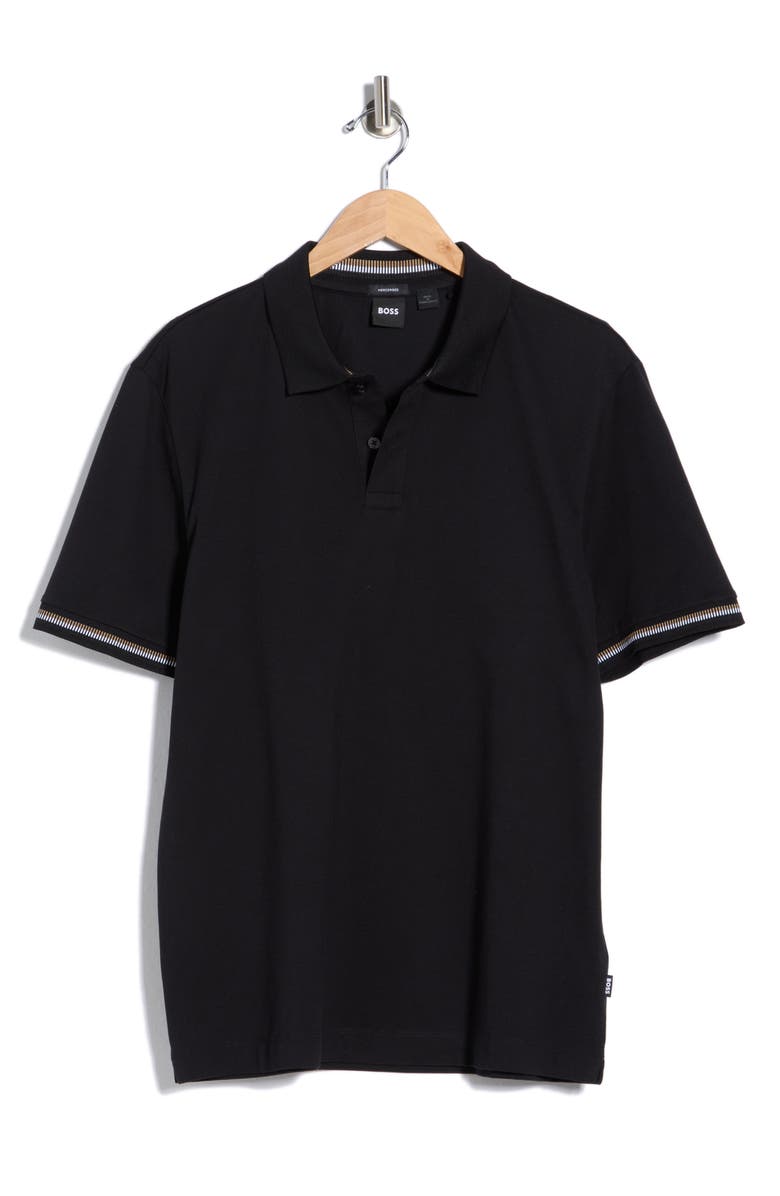 BOSS Parlay Knit Polo, Main, color, Black