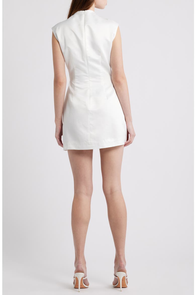 The Ultimate Muse Cap Sleeve Satin Minidress, Alternate, color, WHITE
