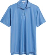 Peter Millar Grand Microprint Performance Piqué Golf Polo