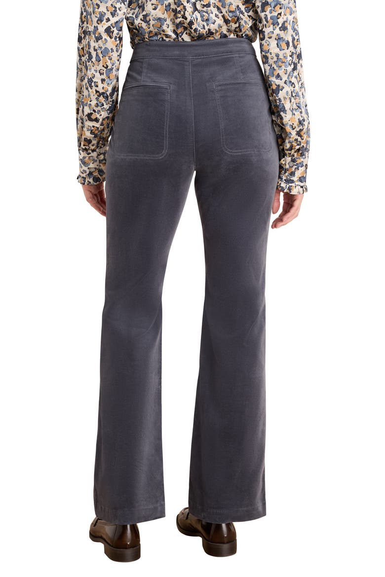 Berkeley Stretch Velvet Bootcut Pants, Alternate, color, DARK BLUESTONE
