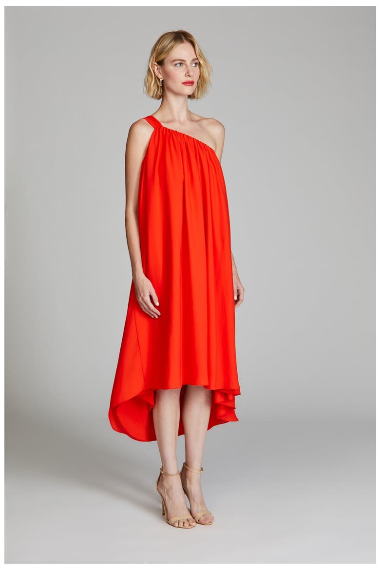 Rafelle Georgette Midi, Alternate, color, Orange Spice
