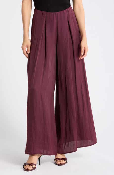 Pleated Wide Leg Pants