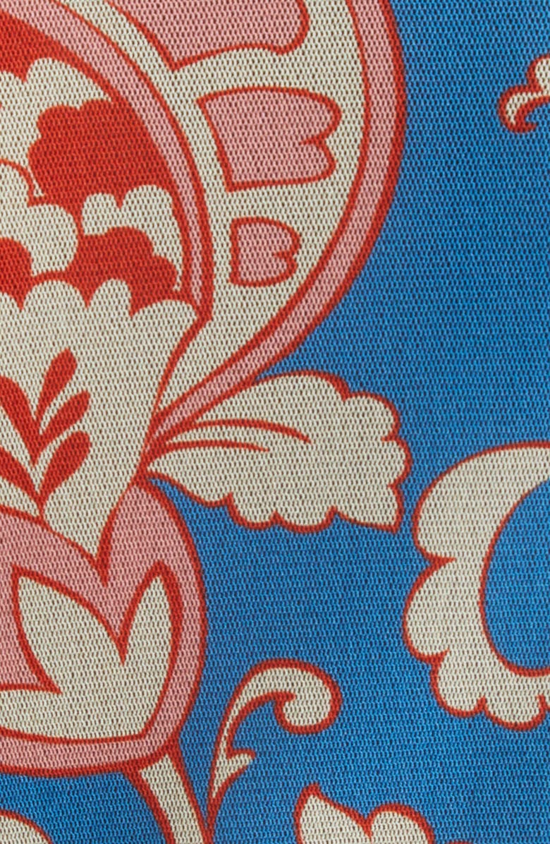 Etro Paisley Print Mesh Top, Alternate, color, Print On Pale Blue Base