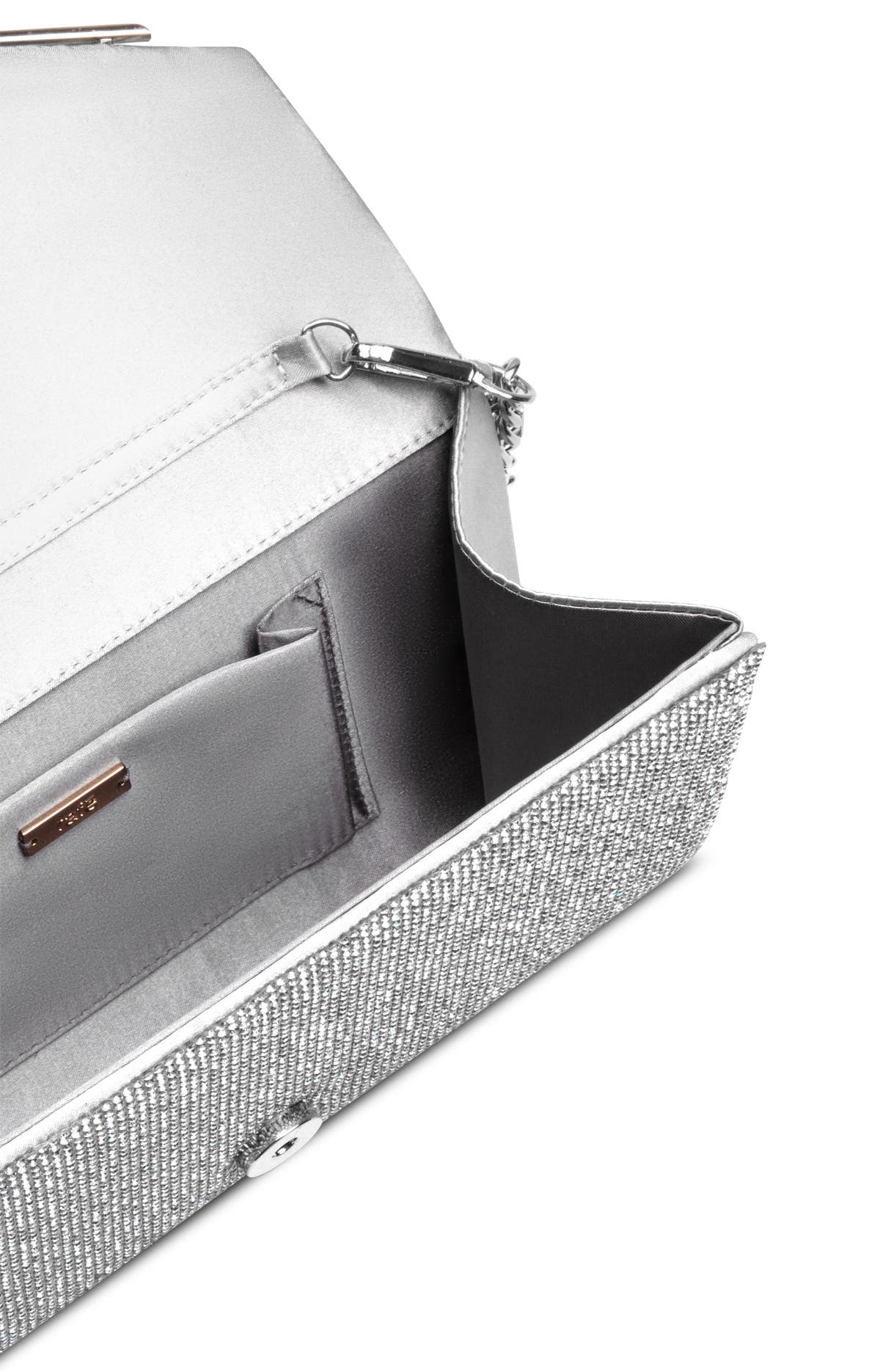 Rafe New York Candy Diamante Envelope Clutch, Alternate, color, Silver