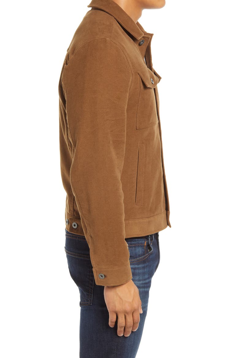 Trucker Jacket, Alternate, color, BROWN MOLESKIN