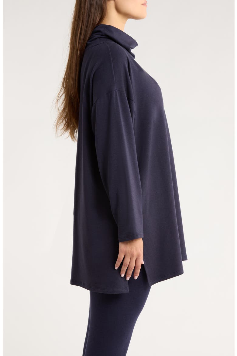 Draped Turtleneck Tunic, Alternate, color, INK