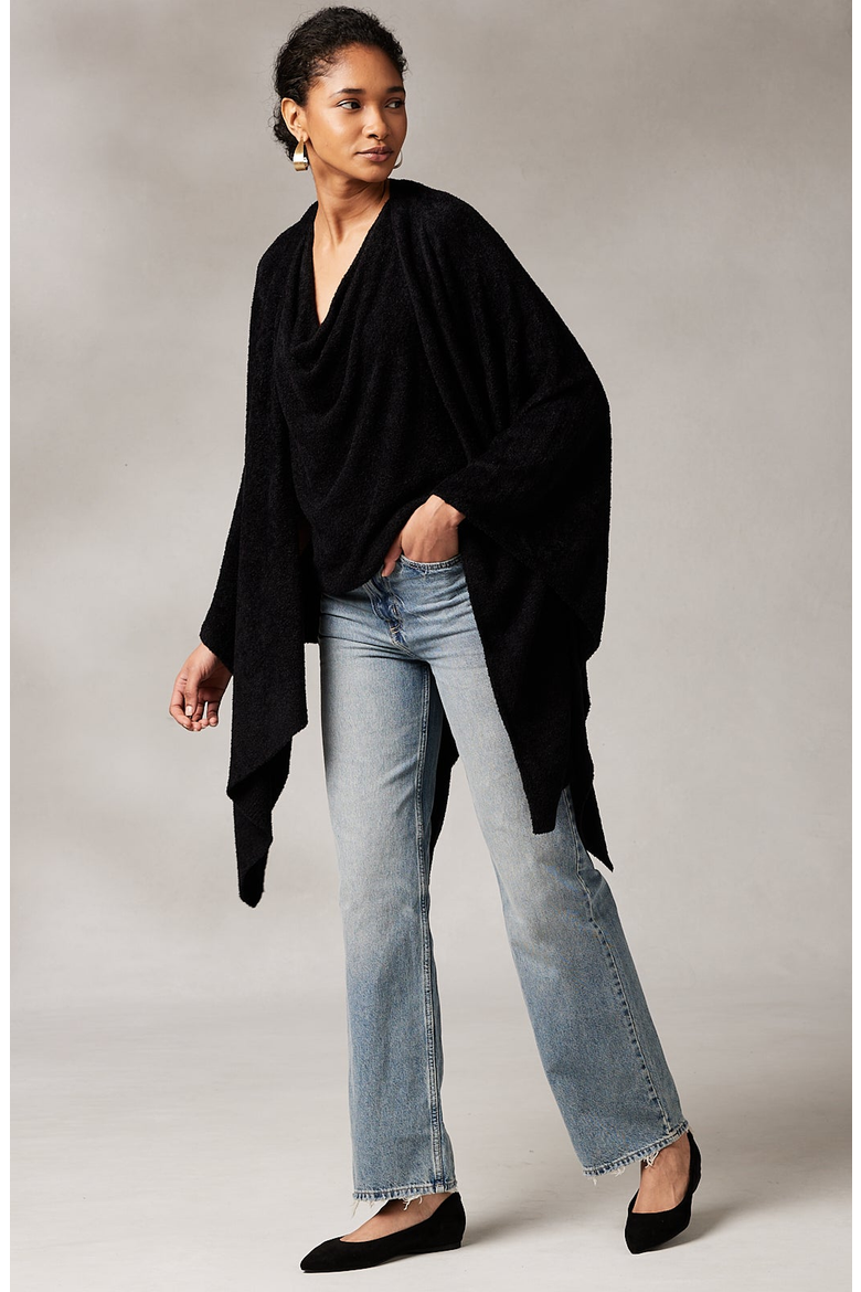 Kash-éase Women's Travel Poncho, Alternate, color, Black