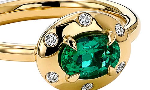 Mark Henry Aurum Oval Cut Emerald Ring In Green