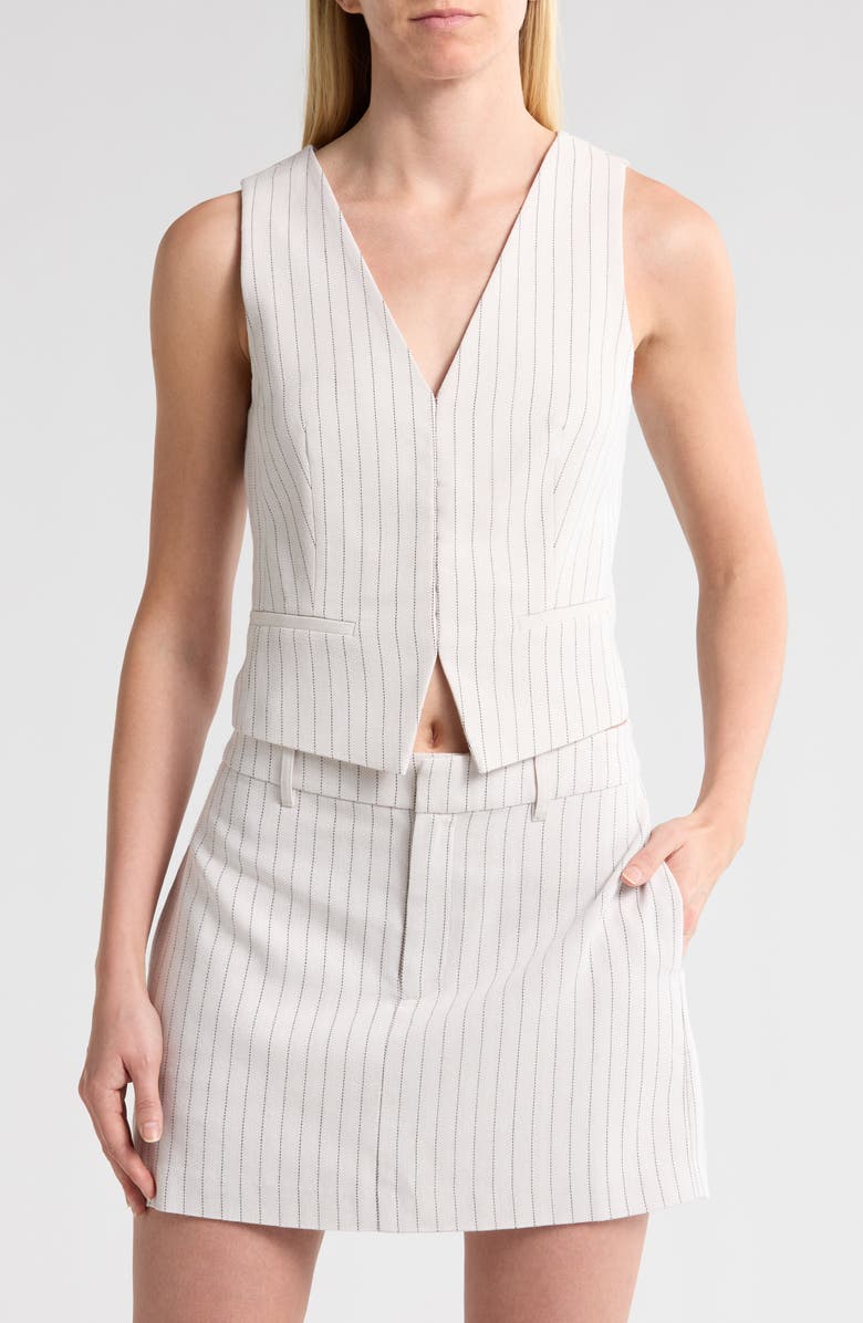 PAIGE Hosby Pinstripe Vest, Main, color, 