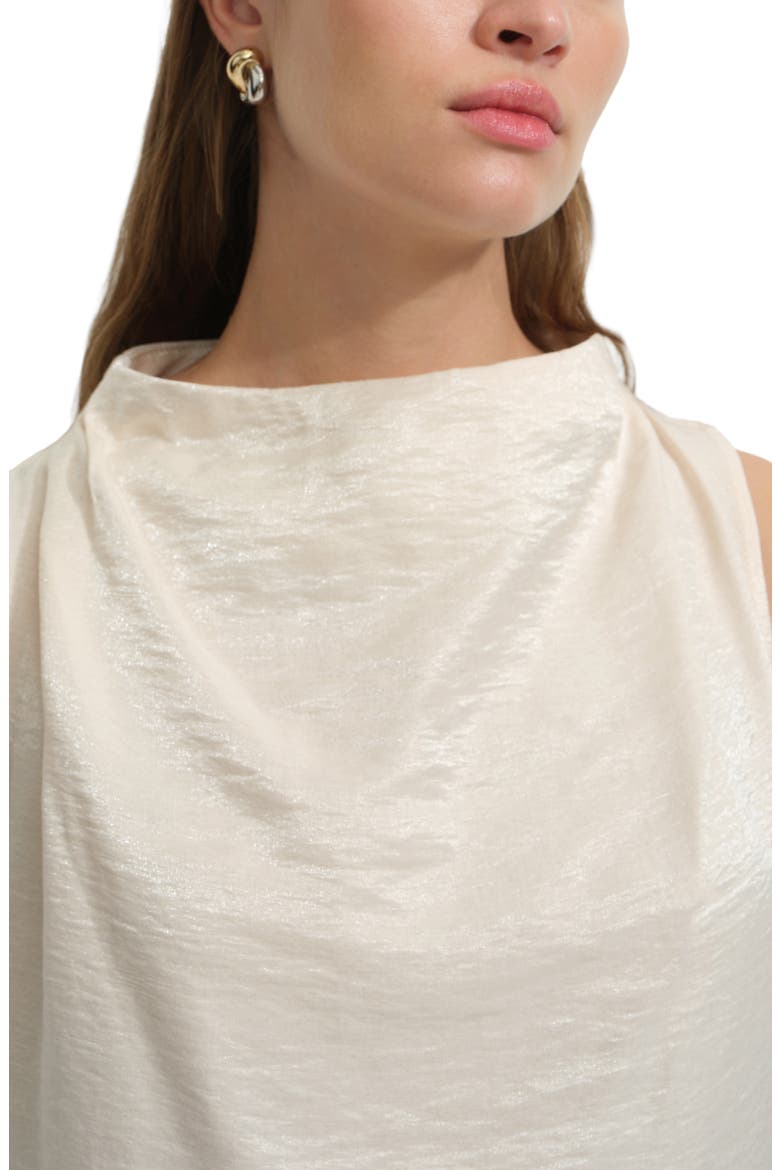 Senna Funnel Neck Gown, Alternate, color, PEARL