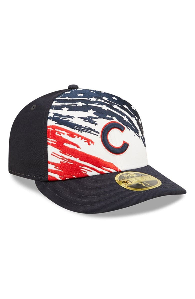 New Era Men's New Era Navy Chicago Cubs 2022 4th of July Low Profile 59FIFTY Fitted Hat, Alternate, color, Navy