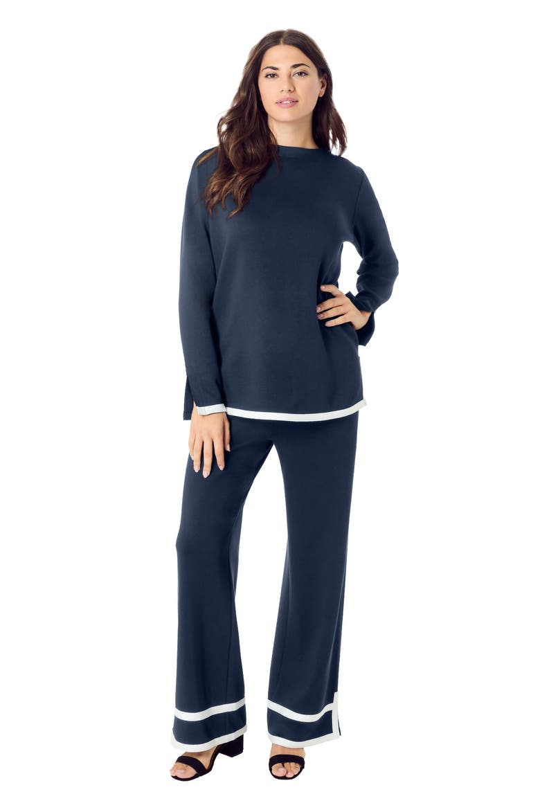 Colorblock Lounge Set, Main, color, NAVY WHITE