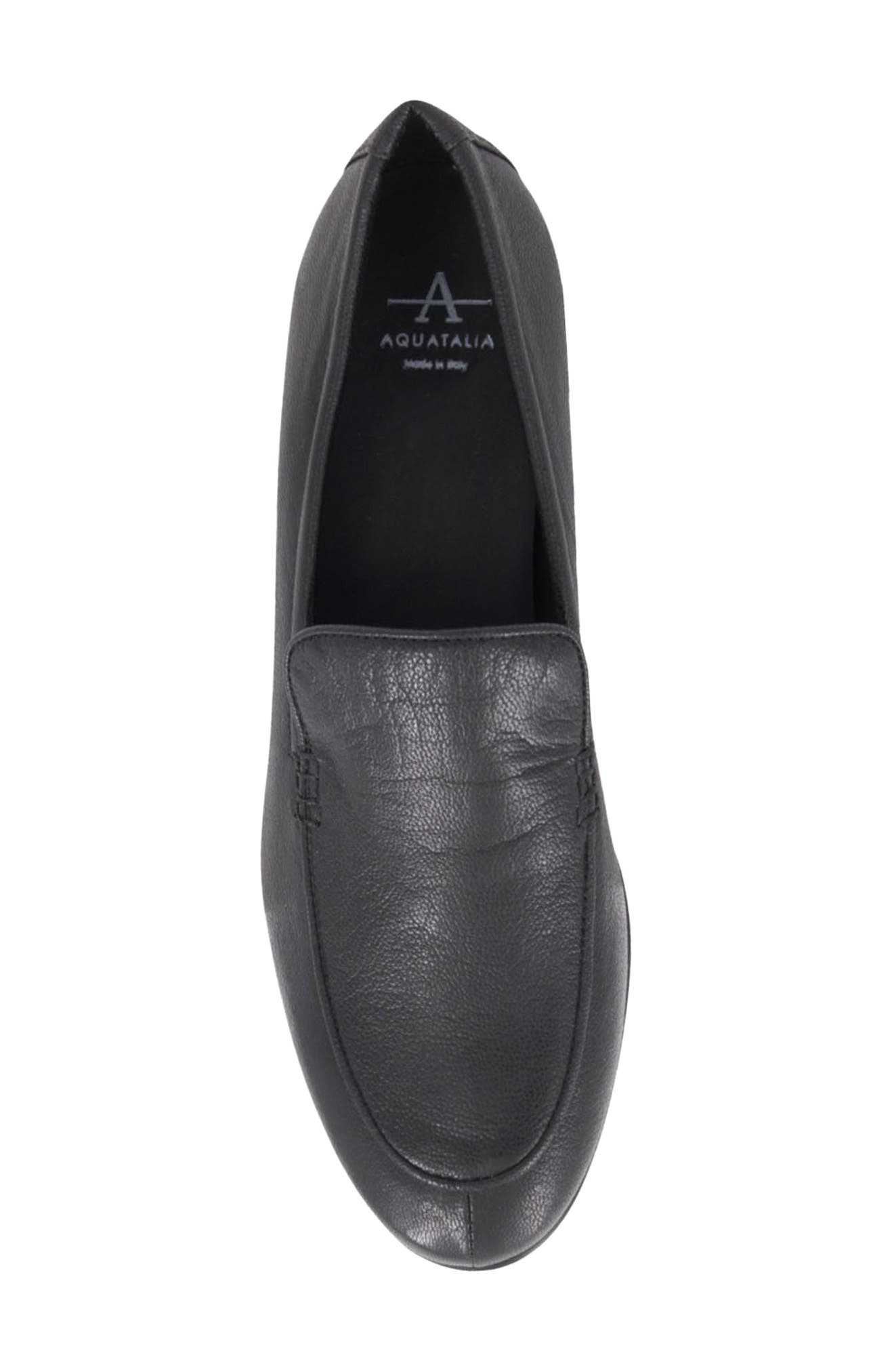 Aquatalia Sable Loafer, Alternate, color, Black