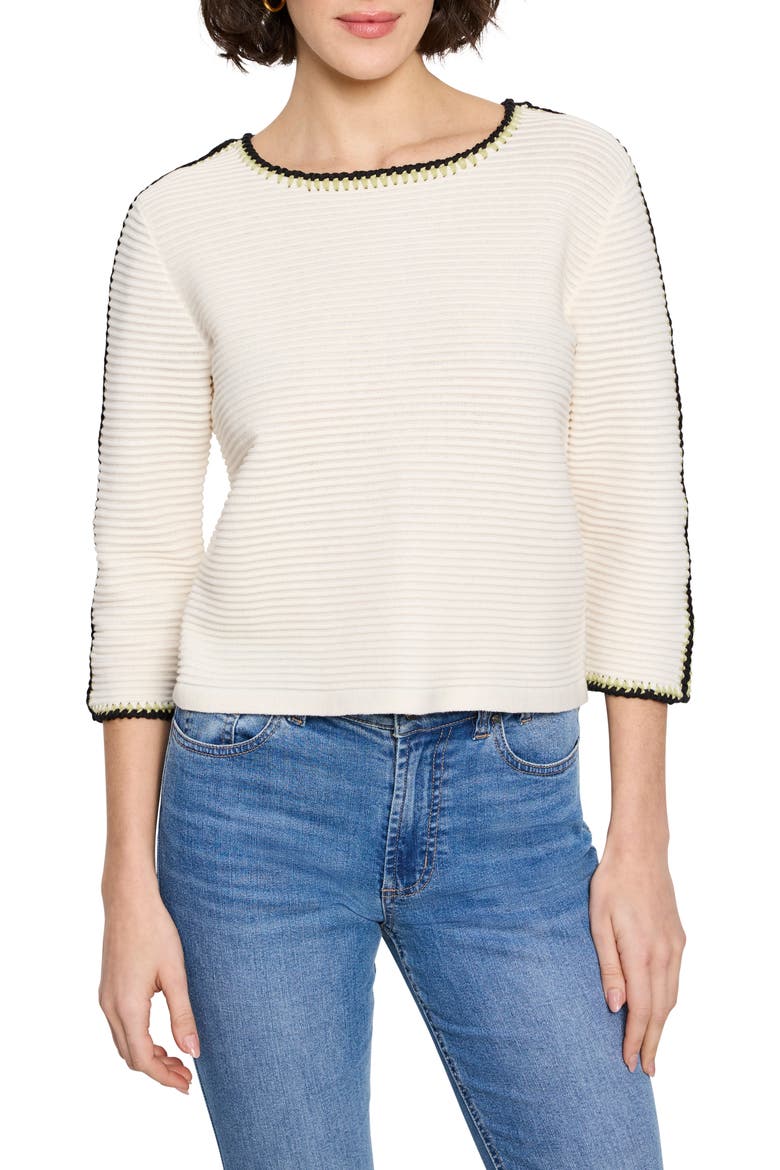 Ottoman Stitch Sweater, Main, color, CLASSIC CREAM
