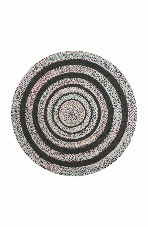 JONATHAN Y Abyss Braided Bohemian Coastal Round Jute Round Area Rug in White/multi  product