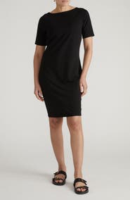 Universal Standard Belle Breton Stripe Cotton Jersey Dress