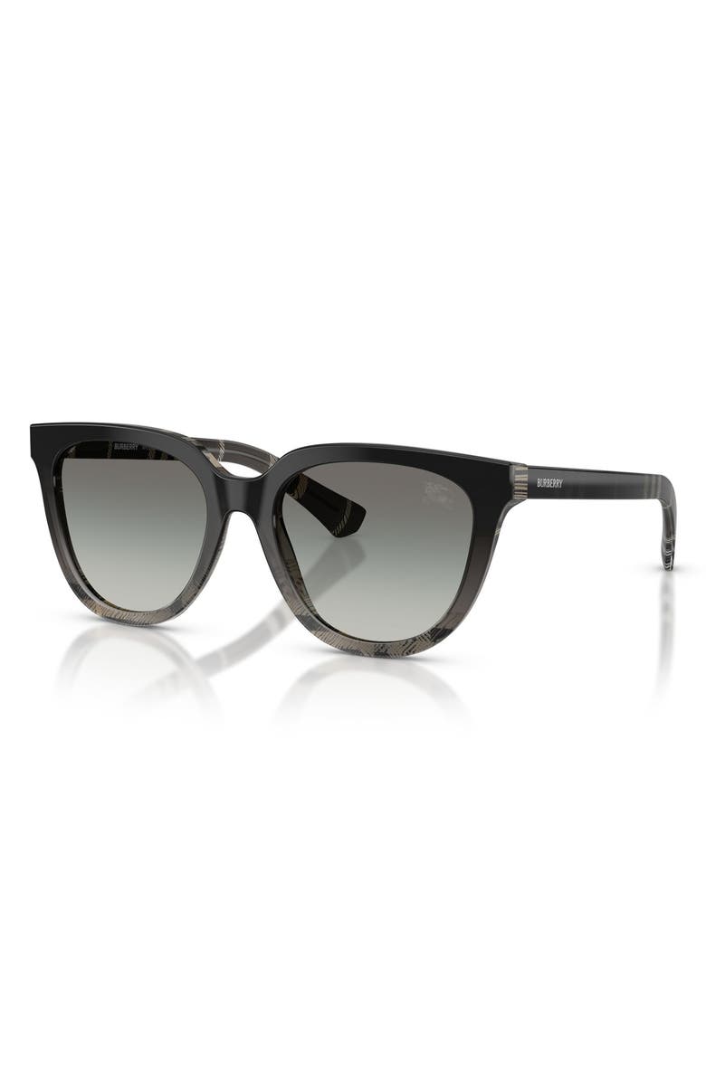 Burberry 53mm Phantos Sunglasses, Alternate, color, Check Gradient Grey