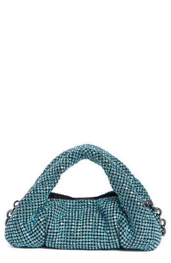 Stuart Weitzman The Moda Shine Mini Tote In Blue