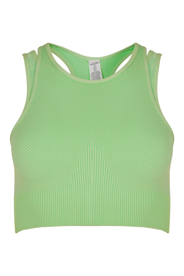 Illusion Seamless Sports Bra, Alternate, color, SALIX GREEN