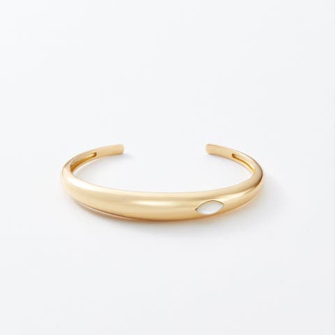 Calla Cuff with Pearl Bracelet