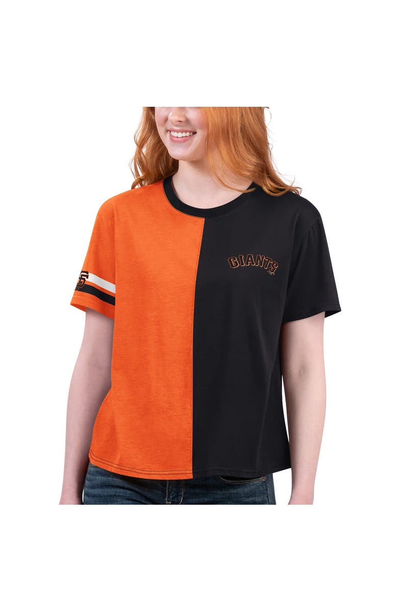 STARTER Women's Starter  Black/Orange San Francisco Giants Power Move T-Shirt, Main, color, Black