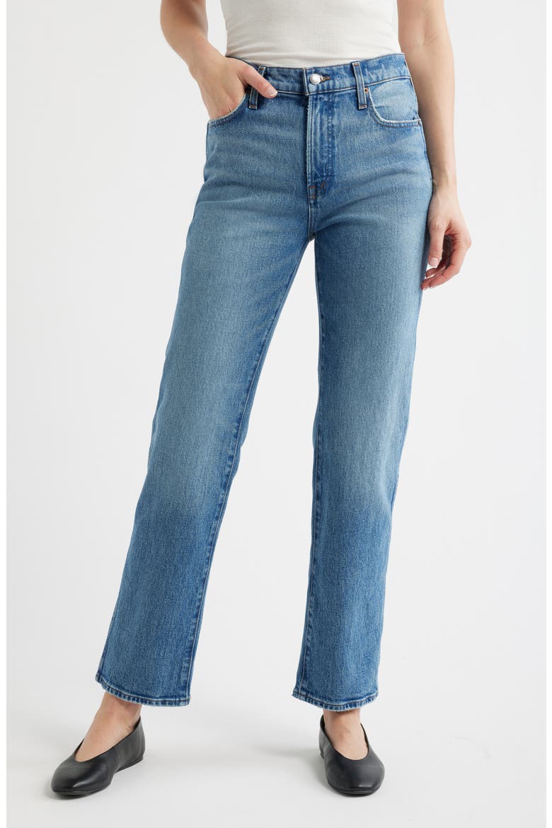 The Longline Straight Leg Jeans, Main, color, PICKETT WASH