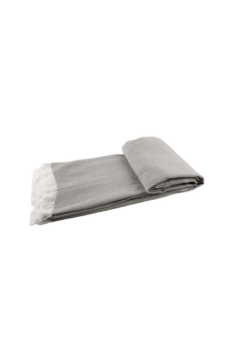 Declan Ash 80" x 96" Throw Bed Blanket, Main, color, Grey