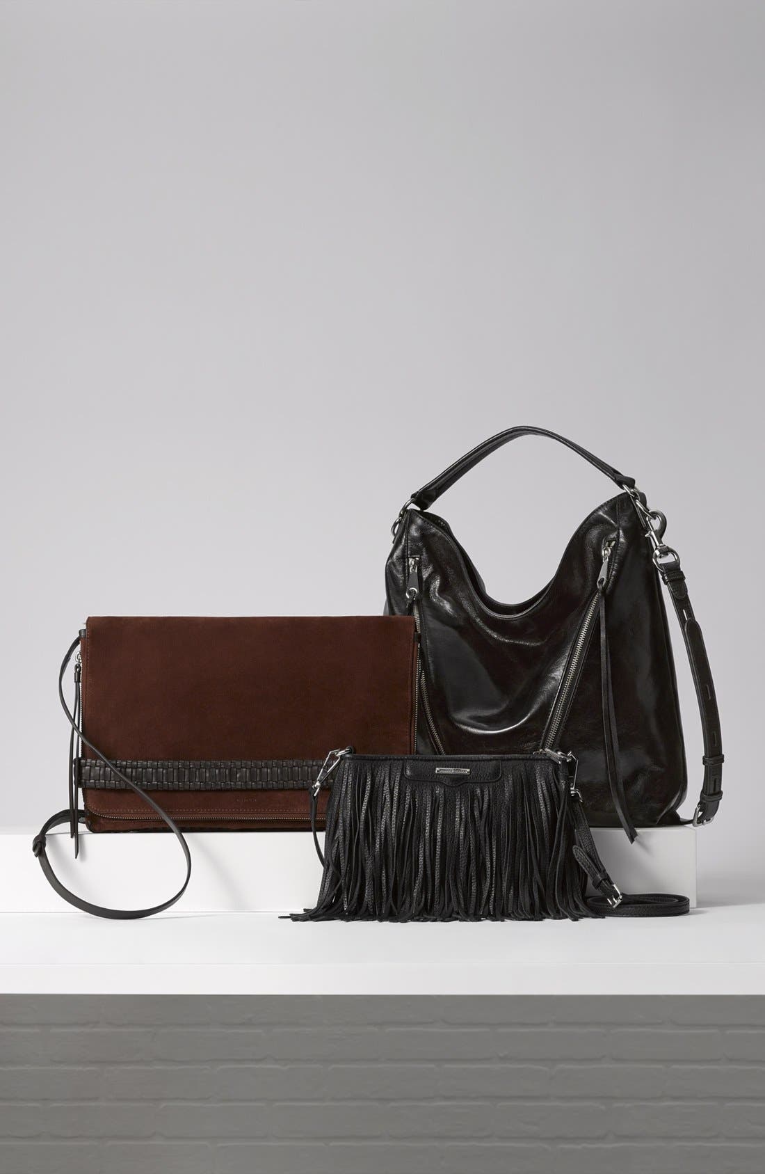 Rebecca Minkoff 'Finn' Convertible Leather Clutch, Main, color, 