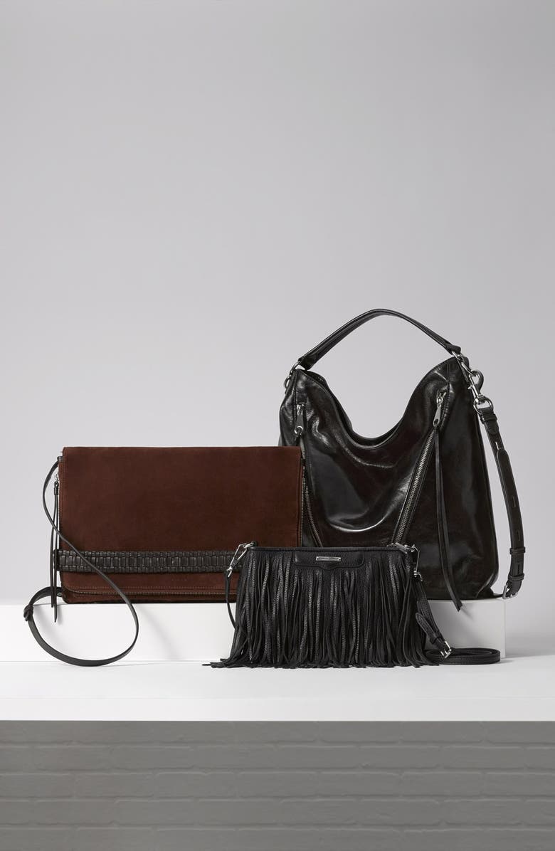 Rebecca Minkoff 'Finn' Convertible Leather Clutch, Main, color,