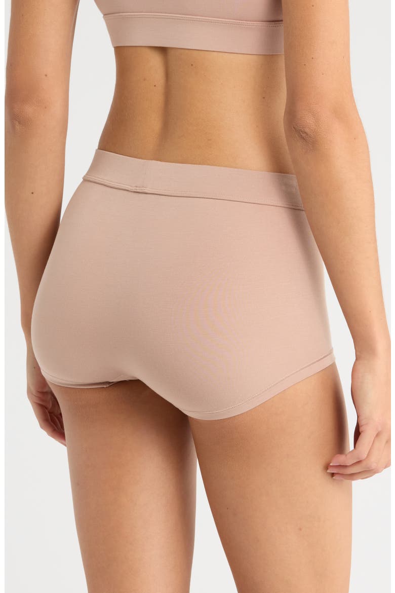 Luxe Bold Stretch Modal Boyshorts, Alternate, color, CHAI