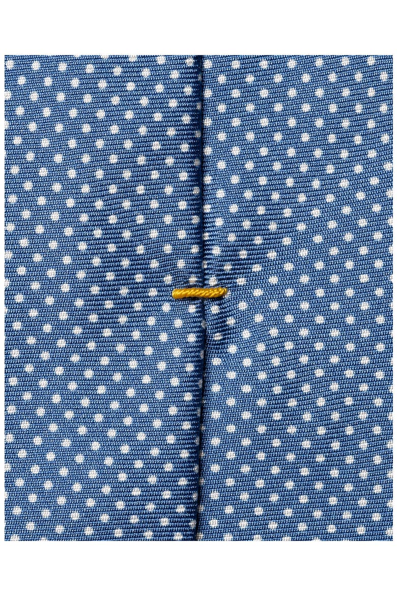 Polka Dot Silk Tie, Alternate, color, NAVY