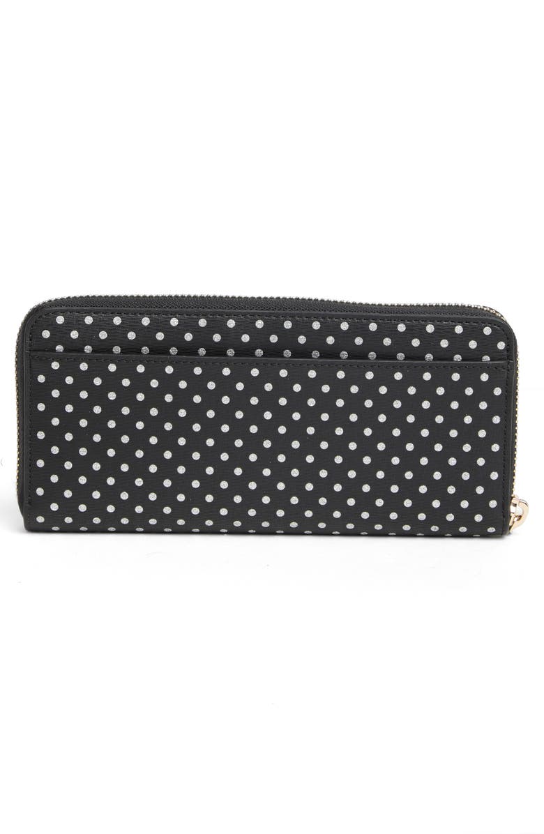 Kate Spade New York spencer metallic dot slim continental wallet, Alternate, color, 
