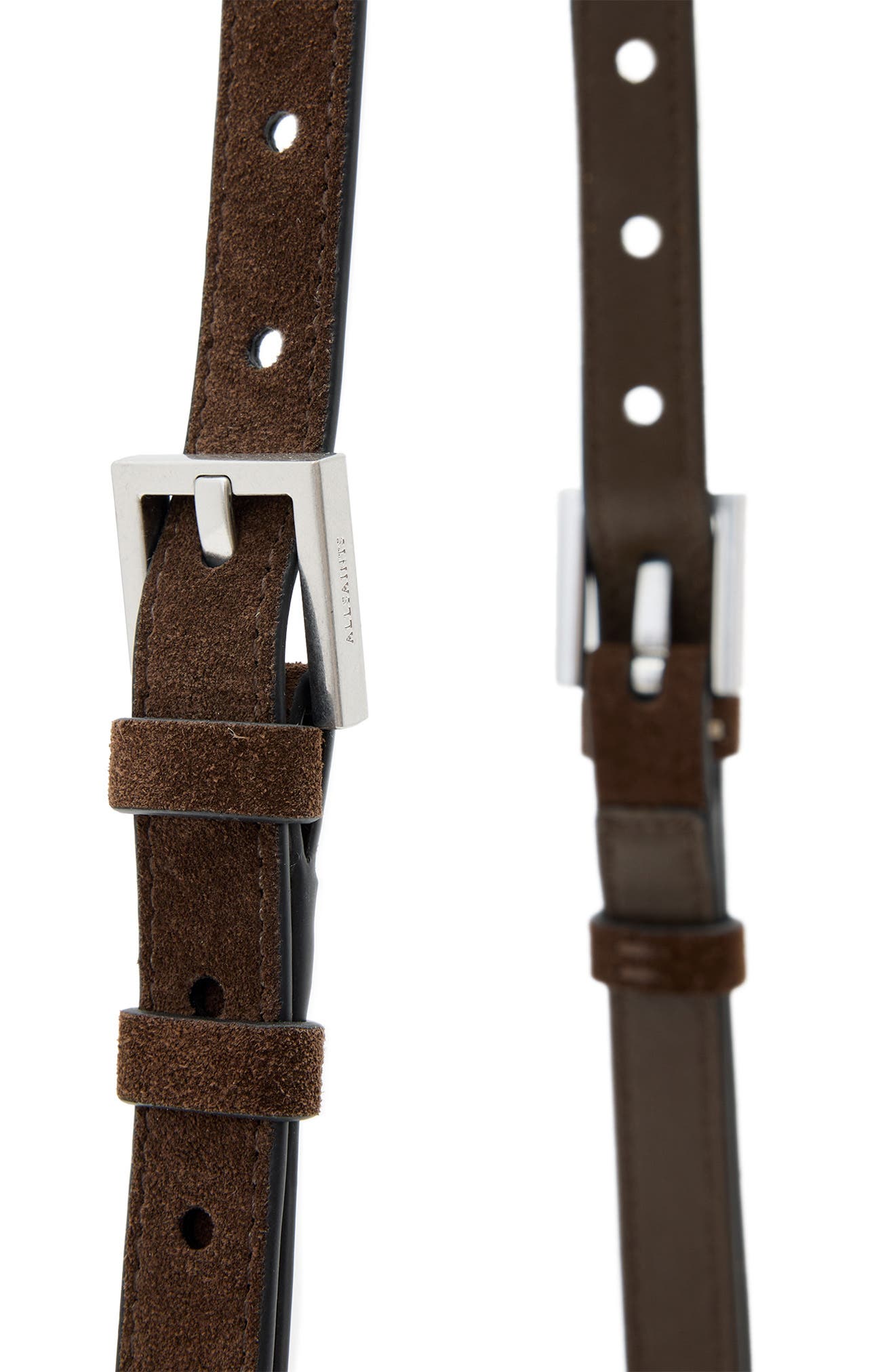 AllSaints Jupiter Suede Crossbody Bag, Alternate, color, 