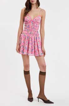 Smocked Body Sleeveless Minidress