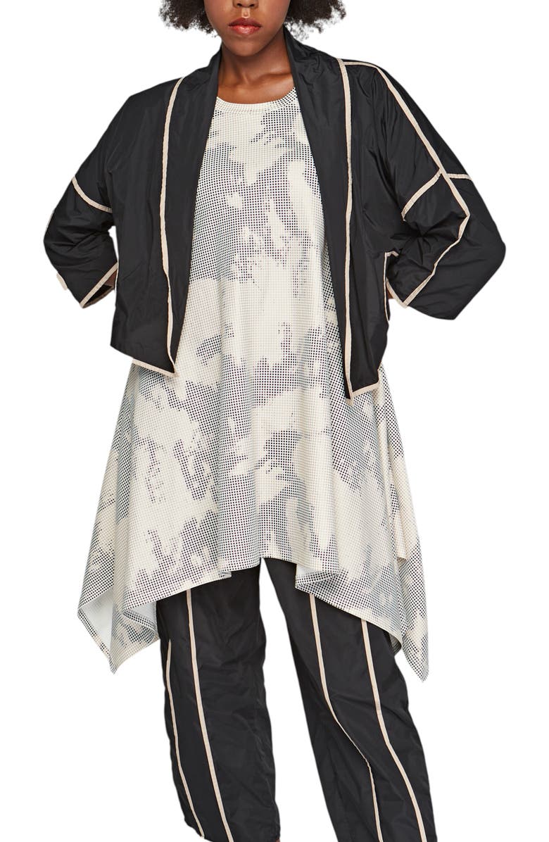 LUUKAA Iris Printed Cotton Jersey Dress, Main, color, Black