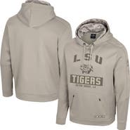 COLOSSEUM Men's Colosseum Oatmeal LSU Tigers Big & Tall Operation Hat Trick Battalion Hoodie Sweatshirt