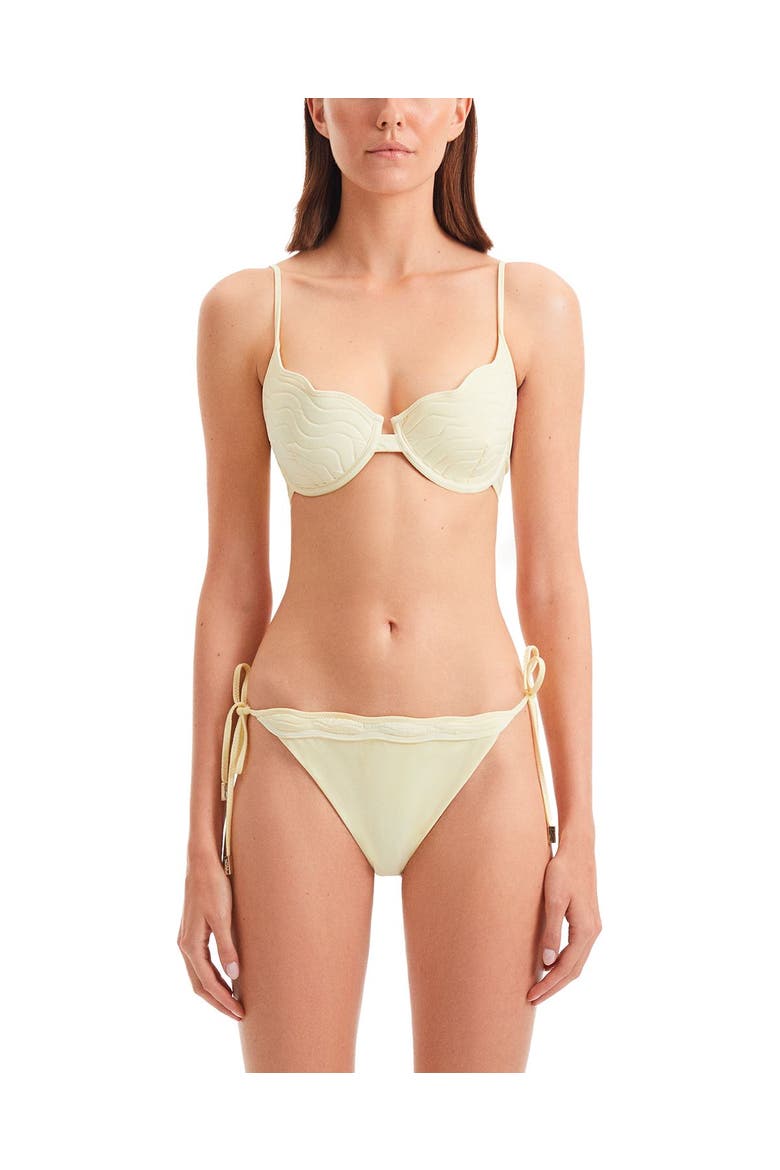 Salila Underwired Wave Textured Bikini Top, Main, color, Yellow
