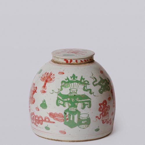 Cobalt Guild Rustic Porcelain Ancient Treasures Large Jar